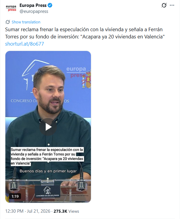 Alberto Ibañez contra Ferrán Torres